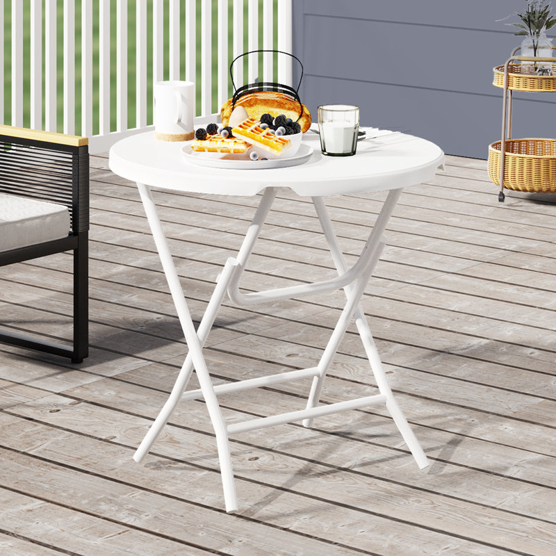 Ebern Designs Aniakchak Folding Plastic Bistro Table Wayfair